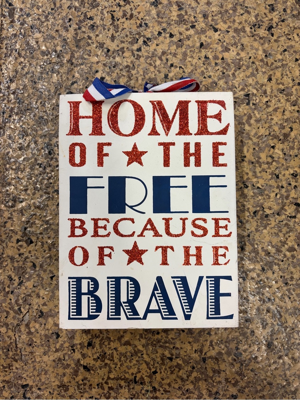 Ashland Patriotic Wall Plaque in Red & Blue